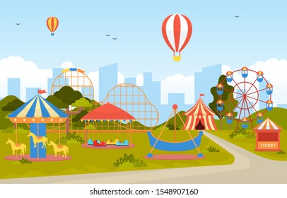 9,928 Amusement park skyline Images, Stock Photos & Vectors | Shutterstock