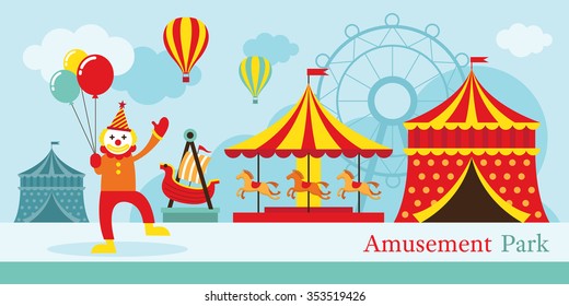 Amusement Park, Circus, Clown, Carnival, Fun Fair, Day Scene festival