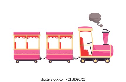 Amusement park circus composition with isolated image of fairground facility on blank blackground vector illustration