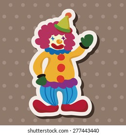 Amusement park clown theme elements