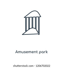 Amusement park concept line icon. Linear Amusement park concept outline symbol design. This simple element illustration can be used for web and mobile UI/UX.