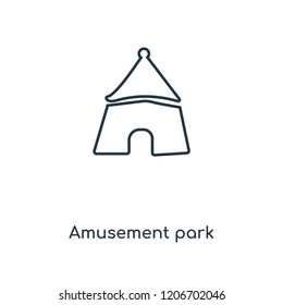 Amusement park concept line icon. Linear Amusement park concept outline symbol design. This simple element illustration can be used for web and mobile UI/UX.