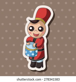 Amusement park doll performer theme elements