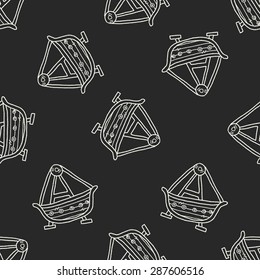 amusement park doodle seamless pattern background