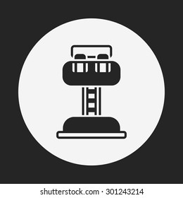 amusement park drop tower icon