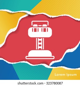 amusement park drop tower icon
