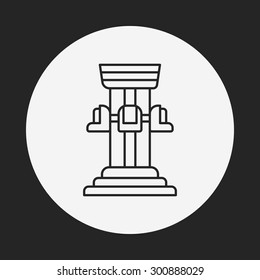 amusement park drop tower line icon