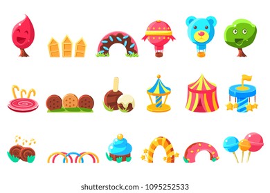 Amusement Park Elements Made Of Sweets