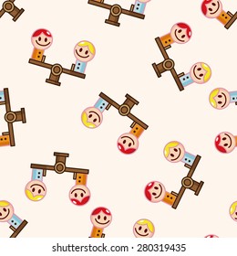 Amusement park facilities , cartoon seamless pattern background