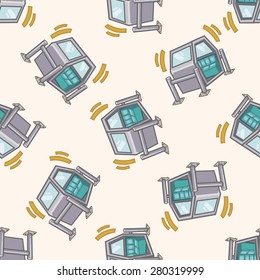 Amusement park facilities , cartoon seamless pattern background