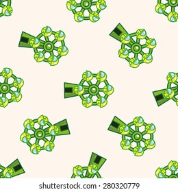 Amusement park facilities , cartoon seamless pattern background