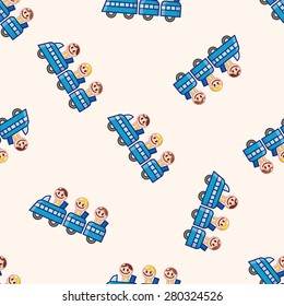 Amusement park facilities , cartoon seamless pattern background