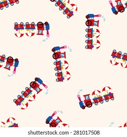 Amusement park facilities , cartoon seamless pattern background