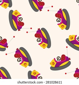Amusement park facilities , cartoon seamless pattern background