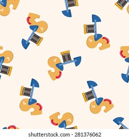 Amusement park facilities , cartoon seamless pattern background