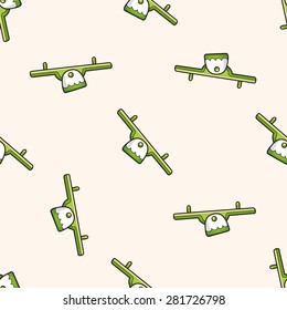 Amusement park facilities , cartoon seamless pattern background