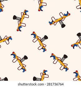 Amusement park facilities , cartoon seamless pattern background