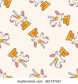 Amusement park facilities , cartoon seamless pattern background