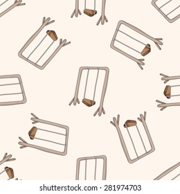 Amusement park facilities , cartoon seamless pattern background
