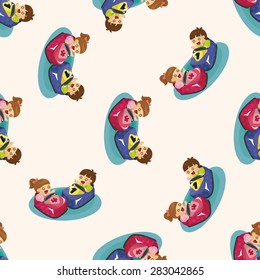 Amusement park facilities ,seamless pattern