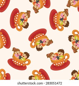 Amusement park facilities ,seamless pattern