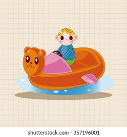 Amusement park facilities theme elements