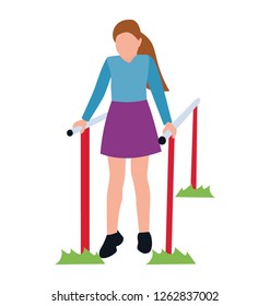 Amusement park flat icons