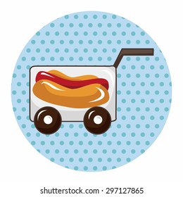 Amusement park food cart theme elements
