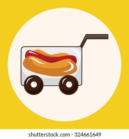 Amusement park food cart theme elements