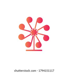 Amusement park, fun park or adventure park logo