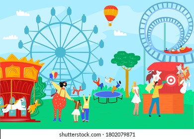Amusement Park Fun Clown Vector Illustration Stock Vector (Royalty Free ...