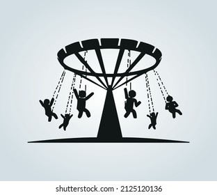 Amusement park game abstract illustration