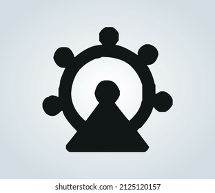 Amusement park game abstract illustration