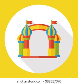 amusement park gate flat icon