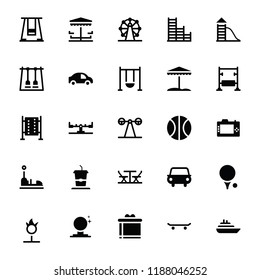 
Amusement Park Glyph Icons 
