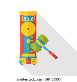 Amusement Park Hammer Game Flat Icon