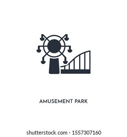 amusement park icon. simple element illustration. isolated trendy filled amusement park icon on white background. can be used for web, mobile, ui.