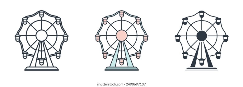 Amusement Park icon theme symbol vector illustration isolated on white background