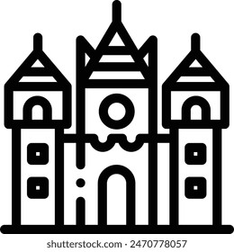 amusement park icon. Thin Linear Style Design Isolated On White Background