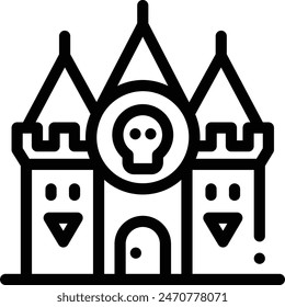 amusement park icon. Thin Linear Style Design Isolated On White Background