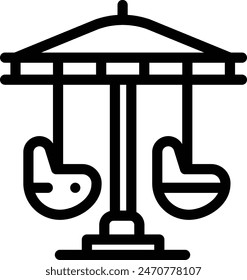 amusement park icon. Thin Linear Style Design Isolated On White Background