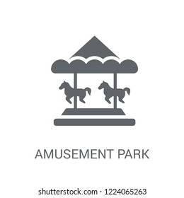 Amusement Park Icon. Trendy Amusement Park Logo Concept On White Background From Circus Collection. Suitable For Use On Web Apps, Mobile Apps And Print Media.