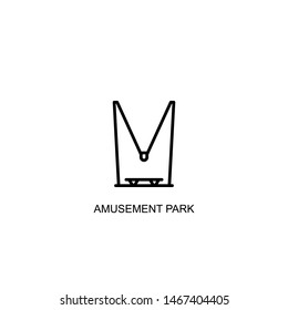 amusement park icon vector black design