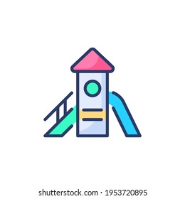 Icono de Parque de diversiones en vector. Logotipo
