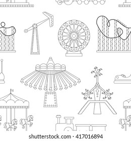 Amusement Park icons pattern