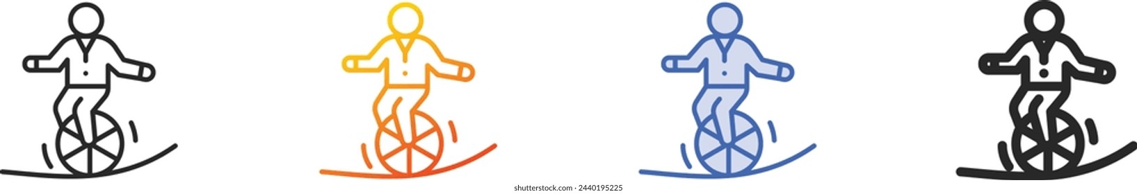 amusement park icon.Thin Linear, Gradient, Blue Stroke and bold Style Design Isolated On White Background