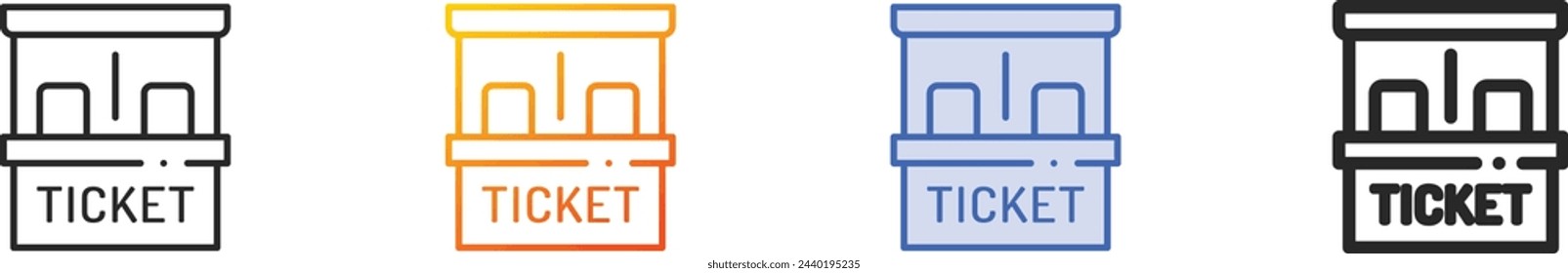 amusement park icon.Thin Linear, Gradient, Blue Stroke and bold Style Design Isolated On White Background