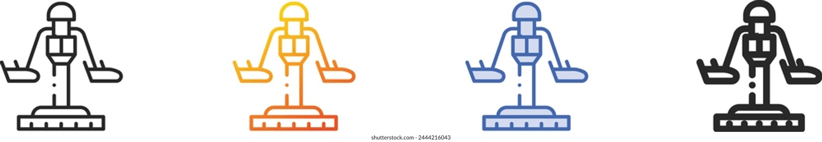 amusement park icon.Thin Linear, Gradient, Blue Stroke and bold Style Design Isolated On White Background