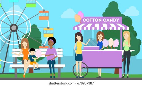 Amusement park illustration.