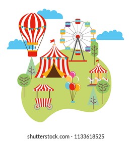 amusement park isolated icon
